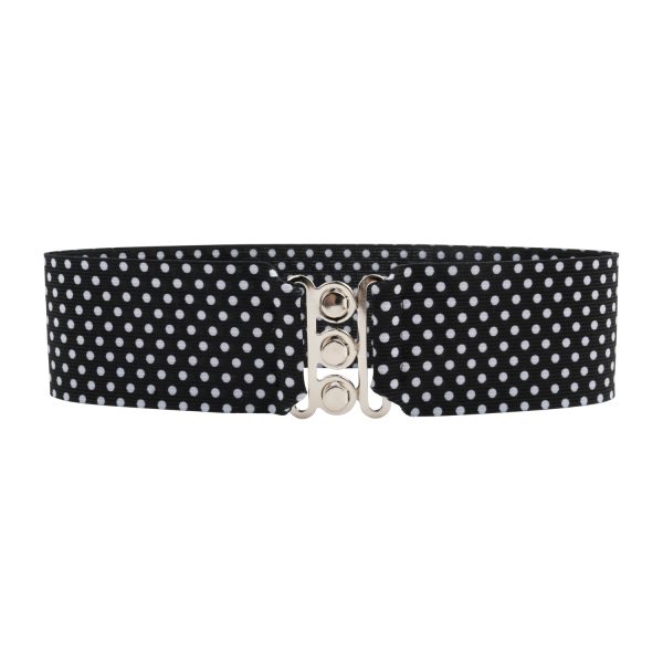 Child's Retro Elastic Cinch Belt - Black - L (28-31 inch)